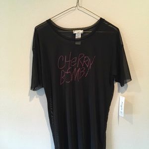 Sheer/Mesh Cherry Bomb Shirt
